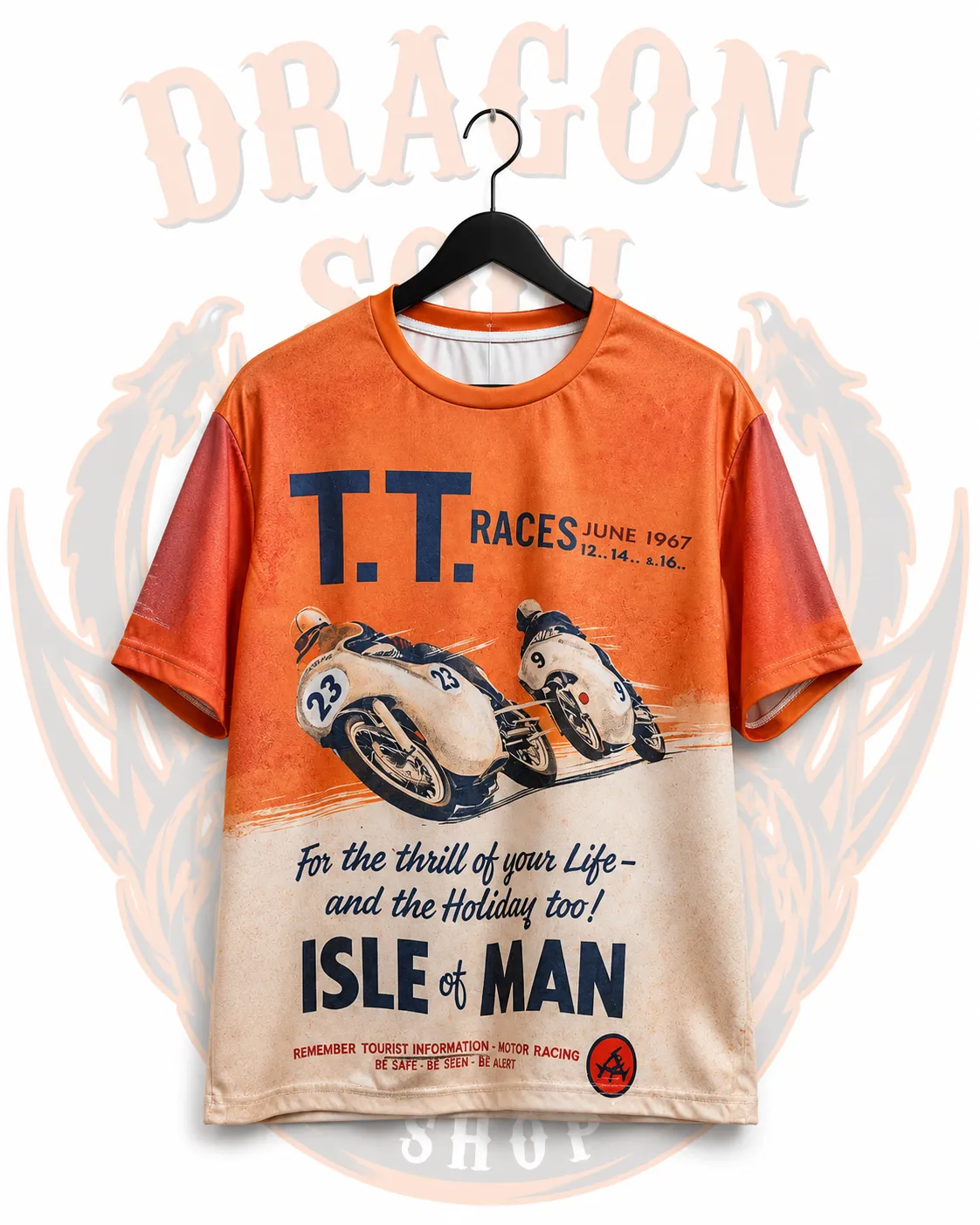 Isle of Man TT Races Vintage Motorbike Graphic T-Shirt