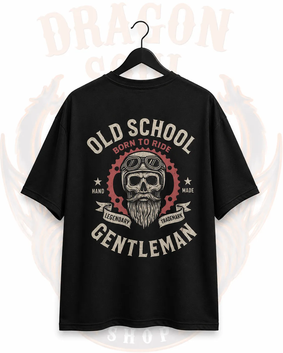 Old School Born To Ride Gentleman Biker T-Shirt